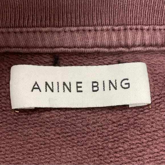 Anine Bing Womens Pink Ombre Sweatshirt Graphic Casual Crewneck Sz M - Picture 7 of 11